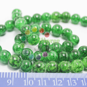 Glass Bead -  Dark Green - 10mm - 20 beads in a pack