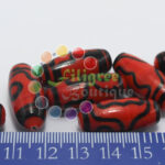 Funky Oval Glass Beads - Yellow  - 28x8 mm