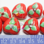 Heart Shape Bead - Red Colour - 20x20mm