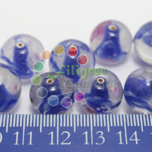 Round Glass Bead - Dark Blue - 12mm