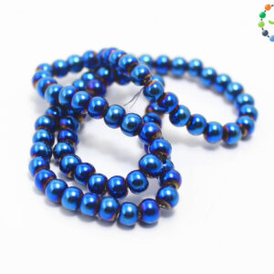 4mm Mardi Gras Beads, Electroplate Glass Bead Strands