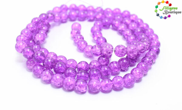 8mm Crackle Glass Beads Strands