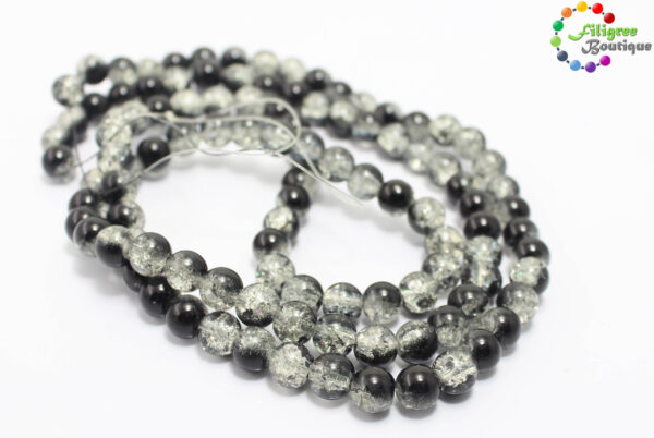 8mm Crackle Glass Beads Strands