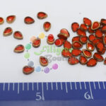 5mm - Drop Shape -  Kundan Stone - Orange - 5 gram pack  Approx 40 pieces