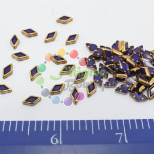 5x6 mm - Diamond Shape -  Kundan Stone - Purple - 5 gram pack