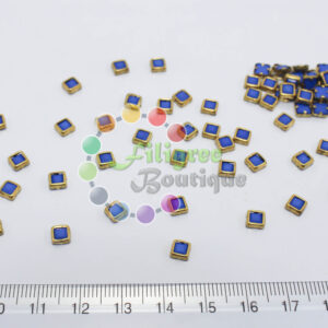 4 mm - Square Shape -  Kundan Stone - Light Blue - 5 gram pack