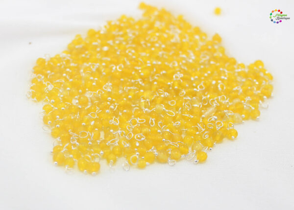 4-mm - Yellow Lorails Silver  Loop-5gram Pack