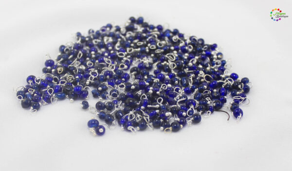 4-mm -Dark Blue Lorails Silver  Loop-5gram Pack