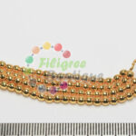 Micro plated Gold 3mm Metal Bead -12piece