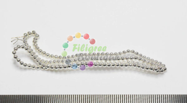 Micro plated Silver 1mm Metal Bead