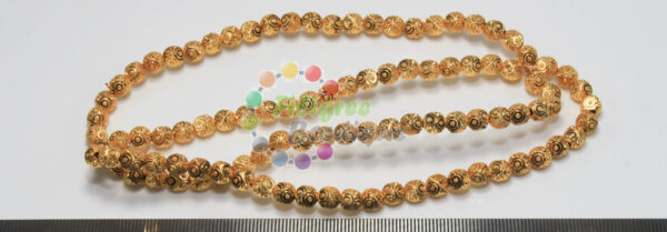 Micro plated Gold 6mm Metal Bead   -10pieces