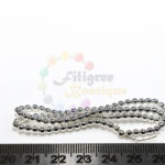 Micro plated Silver 2mm Metal Bead approx 90 Beads