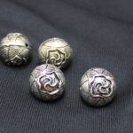 12mm Antique Silver Metal Beads