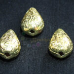 20mm metal brushed golden beads