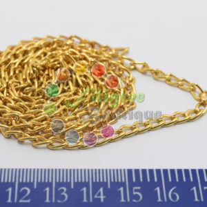 Brass Metal Chain-  Gold Chain - Oval 5mm Loop -  1000mm in a pack (Can be used for hand bag chain)