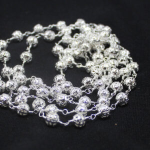 5mm Metal Beads Chain Silver -1meter Chain