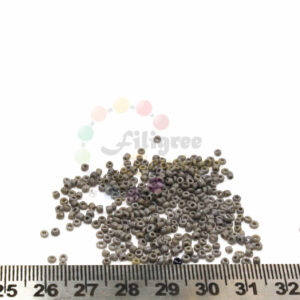 1mm seed beads (S) - Opaque Grey