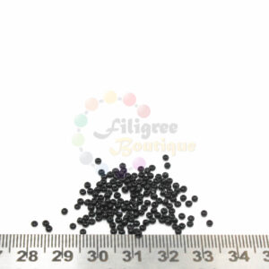 1mm seed beads black - Opaque