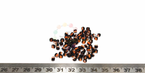 4mm Pony beads(H)- Two tone Orange n Black