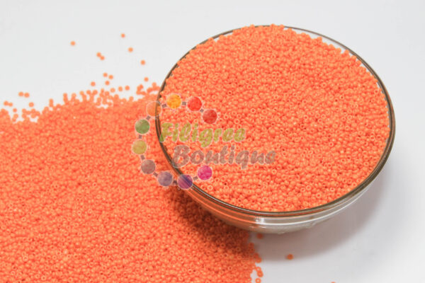 Orange Opaque Seed Beads - "0" Size - 20gm Pack