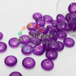 8mm - Glass Roundelle Beads - 20 Beads in a pack - Purple
