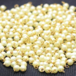 2mm -Cream Lorails With Gold Loop-10 Gram Pack
