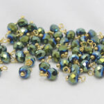 5-mm -Electroplated Green Lorails Gold Loop-5gram Pack